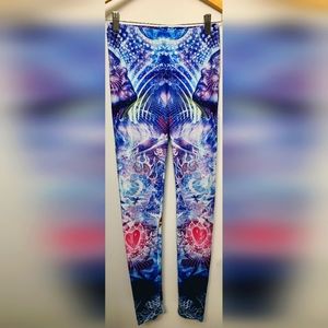 4/$24 RARE UNIQUE Yoga Pants Size Medium Artist Designed